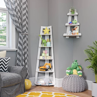 Kids' Corner Ladder Wall Shelf White - RiverRidge Home 5 Kids' Corner Ladder Wall Shelf White - RiverRidge Home - Image 3