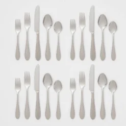20pc Luxor 18/10 Stainless Steel Flatware Set - Threshold Signature™ -Children Furniture Store GUEST 0249df9c 4528 4fe4 ae3a bb1cbcc9fee2