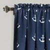 52"x63" Anchor Room Darkening Window Curtain Panels Navy - Lush Décor -Children Furniture Store GUEST 0265ea98 f4b2 4a1a a904 3f014b3b107f