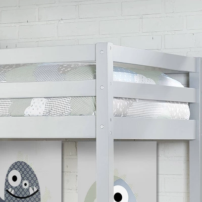 Kids' Twin Caspian Study Loft With Chair And Hanging Nightstand Gray - Hillsdale Furniture 3 Kids' Twin Caspian Study Loft With Chair And Hanging Nightstand Gray - Hillsdale Furniture