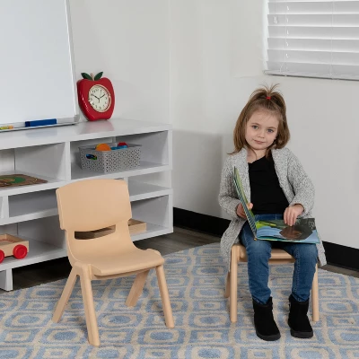 Flash Furniture 2 Pack Plastic Stackable School Chair With 10.5" Seat Height 8 Flash Furniture 2 Pack Plastic Stackable School Chair With 10.5" Seat Height - Image 6