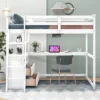 Full Size Loft Bed With Desk, Shelf And Two Built-in Drawers - ModernLuxe 1 Full Size Loft Bed With Desk, Shelf And Two Built-in Drawers - ModernLuxe -Children Furniture Store GUEST 037b3a43 a2ff 459f 92e1 0d0349eea335