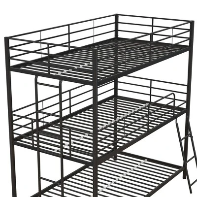 Triple Twin Zeke Metal Bunk Bed - Room & Joy 9 Triple Twin Zeke Metal Bunk Bed - Room & Joy - Image 7