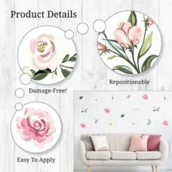Pastel Floral Wall Decor - Decalcomania 10 Pastel Floral Wall Decor - Decalcomania -Children Furniture Store GUEST 0418fde8 5543 4394 a14c 4543690dd9ea