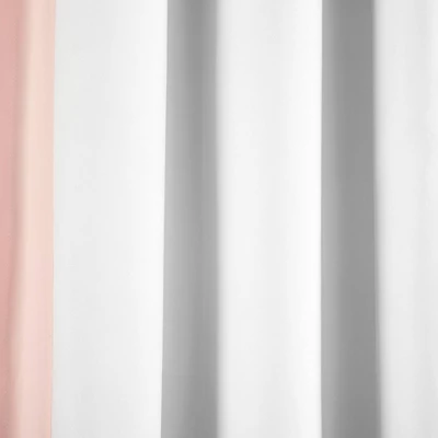 40"x84" Kids' Block Border 100% Lined Grommet Blackout Single Window Curtain Panel - Lush Décor 4 40"x84" Kids' Block Border 100% Lined Grommet Blackout Single Window Curtain Panel - Lush Décor - Image 2