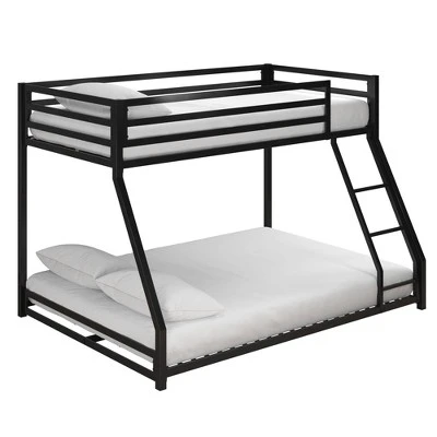 Twin/Full Max Metal Bunk Bed Black - Room & Joy 4 Twin/Full Max Metal Bunk Bed Black - Room & Joy - Image 2