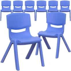 Flash Furniture 8 Pack Plastic Stackable School Chair With 12" Seat Height -Children Furniture Store GUEST 0614ae7d 29db 4e87 b8af 316c88854eb1