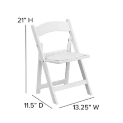 Emma And Oliver 11 Pack Kids White Resin Folding Chair With White Vinyl Padded Seat -Children Furniture Store GUEST 067369a6 8d4f 4dc7 9451 20d2e71f67d1