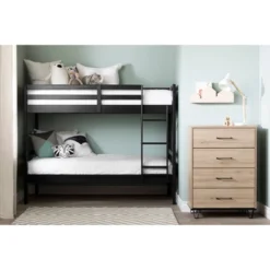 Twin Fakto Solid Wood Bunk Beds Matte Black - South Shore -Children Furniture Store GUEST 069925bb e32a 486a bafb acb045c713f1