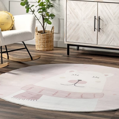 NuLOOM Jovie Polar Bear Machine Washable Kids Area Rug 10 NuLOOM Jovie Polar Bear Machine Washable Kids Area Rug - Image 8