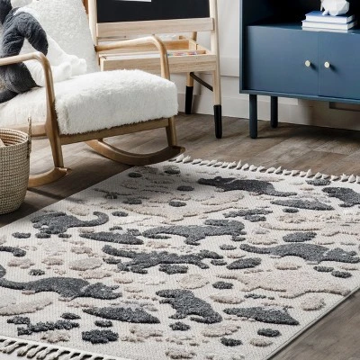 Aaran Dinosaur Kids Tasseled Area Rug 10 Aaran Dinosaur Kids Tasseled Area Rug - Image 8