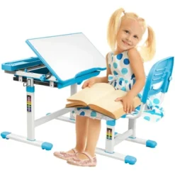 Mount-It! Kids Desk And Chair Set | Height Adjustable Ergonomic Children's School Workstation With Storage Drawer | Blue 16 Mount-It! Kids Desk And Chair Set | Height Adjustable Ergonomic Children's School Workstation With Storage Drawer | Blue -Children Furniture Store GUEST 0a33b8ac 0cd7 42db ad7a 14e28a3a62e7