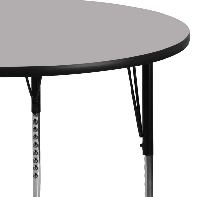 Flash Furniture 48'' Round Thermal Laminate Activity Table - Standard Height Adjustable Legs 5 Flash Furniture 48'' Round Thermal Laminate Activity Table - Standard Height Adjustable Legs - Image 3