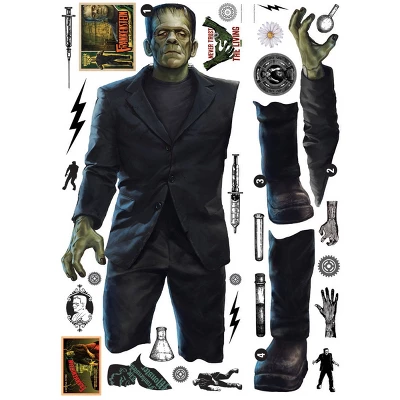 Classic Monsters Frankenstein Giant Peel & Stick Wall Decals White - RoomMates 4 Classic Monsters Frankenstein Giant Peel & Stick Wall Decals White - RoomMates - Image 2