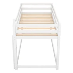 Twin Over Twin Floor Bunk Bed With Ladder - ModernLuxe -Children Furniture Store GUEST 0be077aa 5022 444e b82c 43b03a9135b2