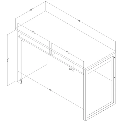 Hourra Work Desk Pure White - South Shore 7 Hourra Work Desk Pure White - South Shore - Image 5