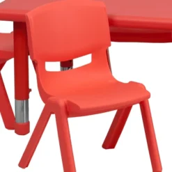 Emma And Oliver 24"W X 48"L Rectangular Plastic Height Adjustable Activity Table Set With 6 Chairs 17 Emma And Oliver 24"W X 48"L Rectangular Plastic Height Adjustable Activity Table Set With 6 Chairs -Children Furniture Store GUEST 0e1c91be e716 4762 8124 8e175706f5ad