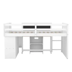 Wood Loft Bed With Slide, Cabinets, Blackboard, Desk And Chair-ModernLuxe -Children Furniture Store GUEST 0ea93059 ac5f 4361 9c11 7a13352724bc