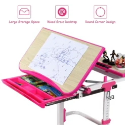 Costway Children Desk Chair Set Adjustable Study Table Drawer Winged Backrest Chair 18 Costway Children Desk Chair Set Adjustable Study Table Drawer Winged Backrest Chair -Children Furniture Store GUEST 0f58563d 3691 4d3e 9b3e eb642e6316f0