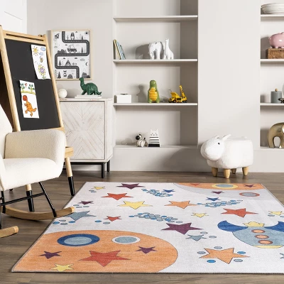 NuLOOM Leonie Outer Space Machine Washable Kids Area Rug 9 NuLOOM Leonie Outer Space Machine Washable Kids Area Rug - Image 7