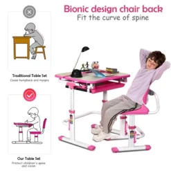 Costway Children Desk Chair Set Adjustable Study Table Drawer Winged Backrest Chair 17 Costway Children Desk Chair Set Adjustable Study Table Drawer Winged Backrest Chair -Children Furniture Store GUEST 11270985 9478 466c a92b 8f29ffc2dab3