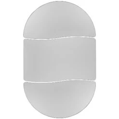 Flash Furniture 3 Piece 76" Oval Wave Flexible Grey Thermal Laminate Activity Table Set - Standard Height Adjustable Legs -Children Furniture Store GUEST 114f58f7 e57f 4107 b1ed 49e8498d6930