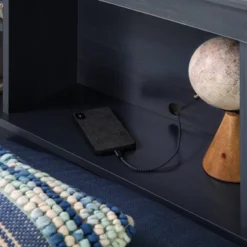 Twin Navali Bookcase Headboard Blueberry - South Shore