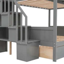 Twin Over Full Bunk Bed With Shelves, Storage Staircase And 2 Drawers - ModernLuxe 20 Twin Over Full Bunk Bed With Shelves, Storage Staircase And 2 Drawers - ModernLuxe -Children Furniture Store GUEST 13a5d23b 9398 4232 bb83 bbdcb96e10a3