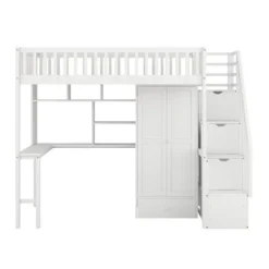 Twin Size Loft Bed With Shelf, Drawers, Desk And Wardrobe - ModernLuxe 15 Twin Size Loft Bed With Shelf, Drawers, Desk And Wardrobe - ModernLuxe -Children Furniture Store GUEST 143e9397 cea8 4415 80b9 6d13cde0210d