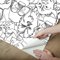 Star Wars Saga Line Sketches Peel And Stick Wallpaper Gray - RoomMates 17 Star Wars Saga Line Sketches Peel And Stick Wallpaper Gray - RoomMates -Children Furniture Store GUEST 15aad6f8 296a 4589 b7ab ede2aab814b6