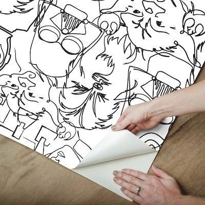 Star Wars Saga Line Sketches Peel And Stick Wallpaper Gray - RoomMates 10 Star Wars Saga Line Sketches Peel And Stick Wallpaper Gray - RoomMates - Image 8