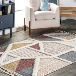 Gillian Mosaic High/Low Kids Tassel Area Rug 18 Gillian Mosaic High/Low Kids Tassel Area Rug -Children Furniture Store GUEST 179c4189 60e0 4cd4 9c6b ea71b6fffc66