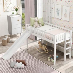 Twin Size Loft Bed With Ladder And Slide-ModernLuxe 17 Twin Size Loft Bed With Ladder And Slide-ModernLuxe -Children Furniture Store GUEST 17b73710 3dc5 48e7 a738 c63aa203c8f5