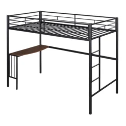 Twin Size Metal Loft Bed With Desk, Ladder And Railing - ModernLuxe 15 Twin Size Metal Loft Bed With Desk, Ladder And Railing - ModernLuxe -Children Furniture Store GUEST 18897e9f bd69 4c6d ae1b 35969e18b46d