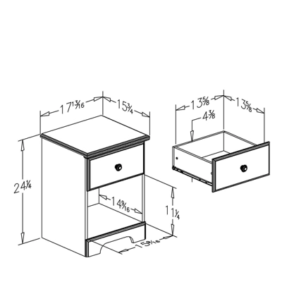 Summer Breeze 1 Drawer Nightstand Blueberry - South Shore 10 Summer Breeze 1 Drawer Nightstand Blueberry - South Shore - Image 8