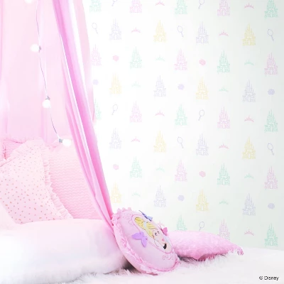 Disney Princess Castle Peel And Stick Wallpaper White - RoomMates 3 Disney Princess Castle Peel And Stick Wallpaper White - RoomMates