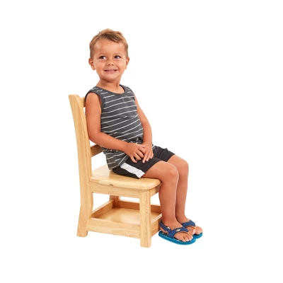 ECR4Kids Three Rung Ladderback Chairs With Storage, 2-Pack - Natural 4 ECR4Kids Three Rung Ladderback Chairs With Storage, 2-Pack - Natural - Image 2