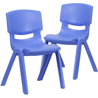 Emma And Oliver 2 Pack Plastic Stackable School Chair With 15.5"H Seat 12 Emma And Oliver 2 Pack Plastic Stackable School Chair With 15.5"H Seat - Image 10