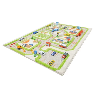 31.5"x44.5" Traffic Green 3D Play Rug - IVI 13 31.5"x44.5" Traffic Green 3D Play Rug - IVI - Image 11