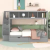 Twin Over Full Bunk Bed With Shelves, Storage Staircase And 2 Drawers - ModernLuxe -Children Furniture Store GUEST 1c71c38b b111 4c30 ae7f 75df92f01ca7
