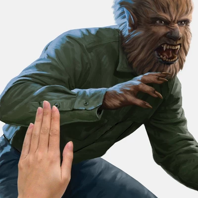 Classic Monsters The Wolf Man Giant Peel & Stick Wall Decals White - RoomMates 6 Classic Monsters The Wolf Man Giant Peel & Stick Wall Decals White - RoomMates - Image 4