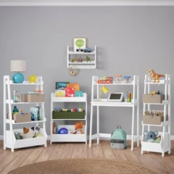 Kids' 2 Tier Ladder Wall Shelf With Hooks White - RiverRidge Home 9 Kids' 2 Tier Ladder Wall Shelf With Hooks White - RiverRidge Home -Children Furniture Store GUEST 1ee5c927 59cf 479c ae12 45aea42d9f95