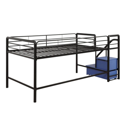Twin Jamie Junior Loft Bed With Storage Steps Black - Room & Joy 7 Twin Jamie Junior Loft Bed With Storage Steps Black - Room & Joy - Image 5