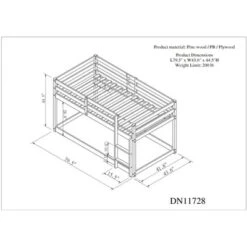 Twin Size Loft Bed With Safety Rail And Ladder-ModernLuxe -Children Furniture Store GUEST 22f68961 b080 4552 a07c 718d8d1d12c7