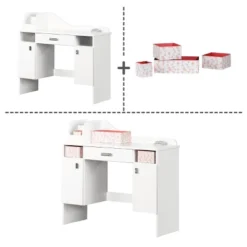 Tiara Makeup Desk Pure White - South Shore -Children Furniture Store GUEST 249ae5a3 678d 4797 9b87 e6d76cd63852