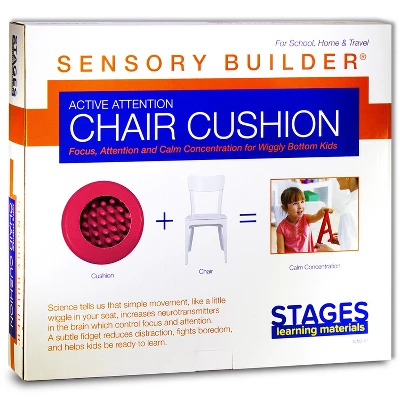 Stages Learning Materials Sensory Builder Active Attention Chair Cushion, Red 3 Stages Learning Materials Sensory Builder Active Attention Chair Cushion, Red