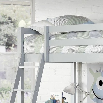 Kids' Twin Caspian Study Loft With Chair And Hanging Nightstand Gray - Hillsdale Furniture 4 Kids' Twin Caspian Study Loft With Chair And Hanging Nightstand Gray - Hillsdale Furniture - Image 2