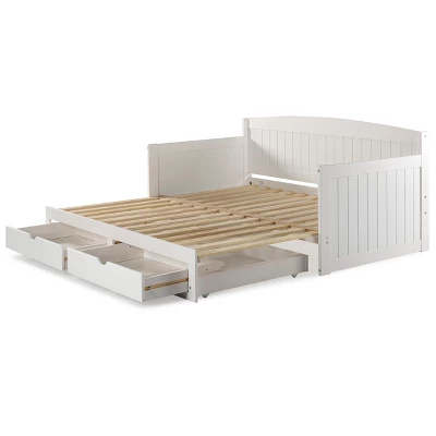 King Harmony Daybed With Conversion White - Alaterre Furniture 13 King Harmony Daybed With Conversion White - Alaterre Furniture - Image 11