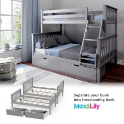 Max & Lily Twin Over Full Bunk Bed With Under Bed Storage Drawers 13 Max & Lily Twin Over Full Bunk Bed With Under Bed Storage Drawers -Children Furniture Store GUEST 28afd76f bfbe 4643 9aa7 491047a7c319