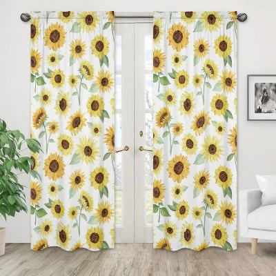2pc Sweet Jojo Designs Sunflower Window Panel 3 2pc Sweet Jojo Designs Sunflower Window Panel